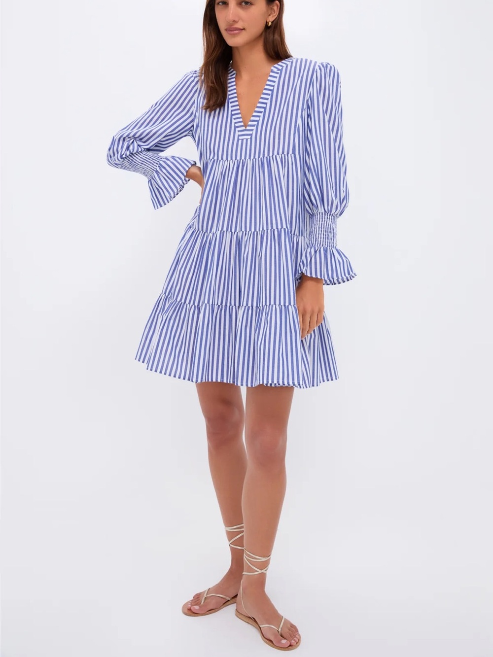 Tuckernuck Pomander Place Blue and White Stripe Cotton Poplin Kenzo Dress